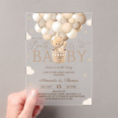 Beer Barly Wait Baby shower Acryl Uitnodigingen (Insitu (Draagbaar))