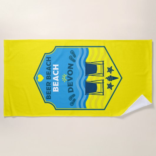 Beer Beach Devon Strandlaken (Voorkant)