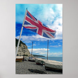 Beer Beach Jurassic Coast Devon Verenigd Koninkrij Poster