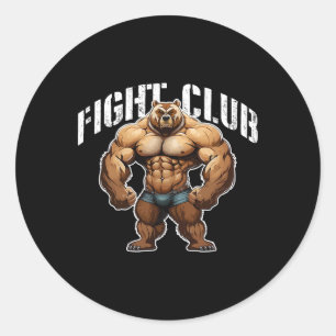 Beer Beast Spieren Boksen Workout Gym MMA Fight CL Ronde Sticker