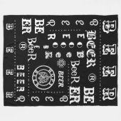 BEER BEER BEER BEER! FLEECE DEKEN (Voorkant (Horizontaal))