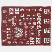 BEER BEER BEER BEER! FLEECE DEKEN (Voorkant (Horizontaal))