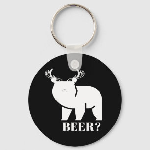 BEER? Beer Deer Funny Sarcastic Novelty Sleutelhanger