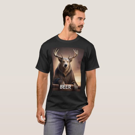 Beer Beer Deer T-shirt (Voorkant volledig)
