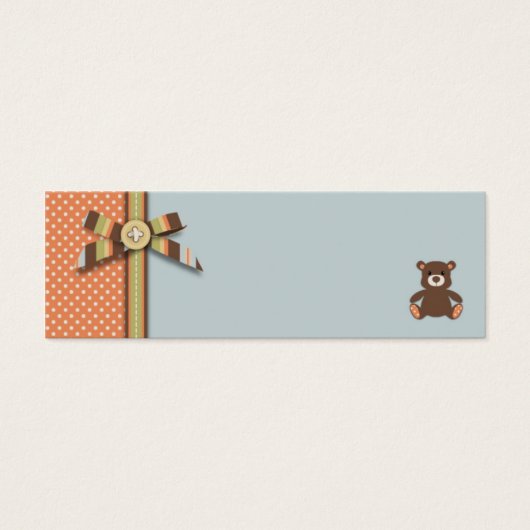 Beer Beer Jongen Skinny Gift Label B Mini Visitekaartjes (Voorkant)