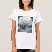 Beer, Bergen, Meer, Volle Maan Ai Art T-shirt (Voorkant)
