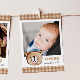 Beer Bewerkbare Maandelijkse Photo Banner Kaart