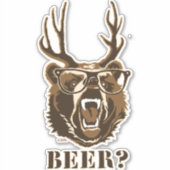 Beer, bier of bier sticker (Voorkant)
