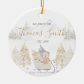 Beer Big Brother Winter Woodland Mountain Ceramic Keramisch Ornament (Voorkant)