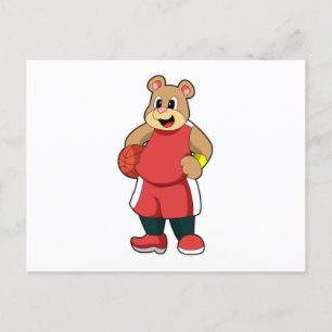 Beer bij Basketbalsporten Briefkaart