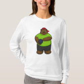 Beer bij Bowling met Bowling-bal T-shirt (Voorkant)