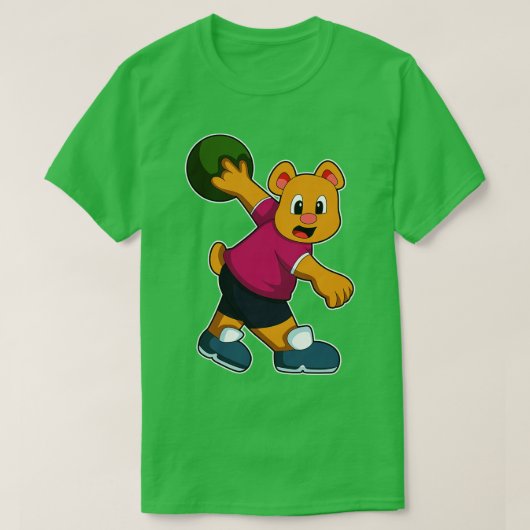 Beer bij Bowling met Bowlingbal 2 T-shirt (Design voorkant)