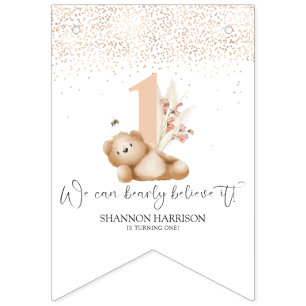 Beer & Bij De Eerste Verjaardag Vlaggetjes