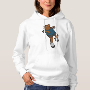 Beer bij Handbalspeler met handbal Hoodie