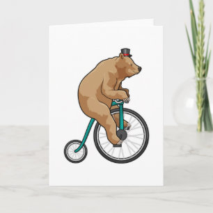 Beer bij het circus met fiets kaart