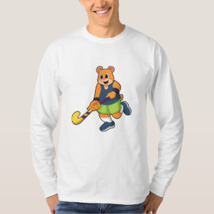 Beer bij Hockey met Hockey bat T-shirt