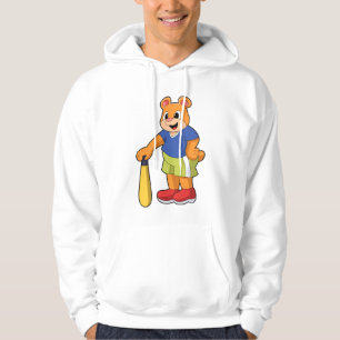 Beer bij honkbal met honkbalknuppel hoodie