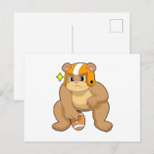 Beer bij voetsporten briefkaart (Voorkant / Achterkant)