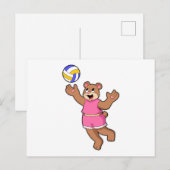 Beer bij volleybalsporten briefkaart (Voorkant / Achterkant)
