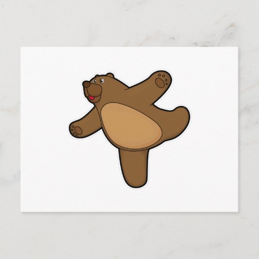 Beer bij yoga-rekoefening briefkaart (Voorkant)