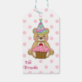 Beer Birthday Pink Polkadot Cadeaulabel (Achterkant)