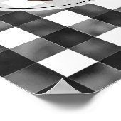 Beer Black + White Gingham Baby Nursery Poster (Hoek)