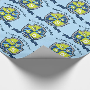 beer blauw omhulsel voor vijfjarige kinderen cadeaupapier