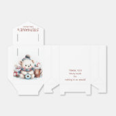 Beer blauw pet kerstdag winterfeest bedankdoosjes (Uitgevouwen)