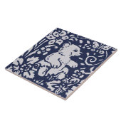 Beer Blue Gray Granite Stone Woodland Animal Art Tegeltje (Zijkant)