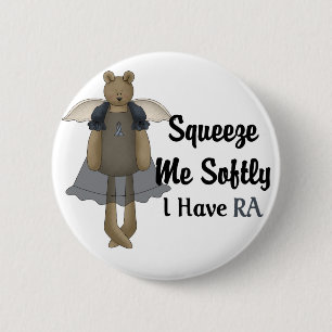 Beer Blue Ribbon Angel : Druk me zachtjes in. Ronde Button 5,7 Cm