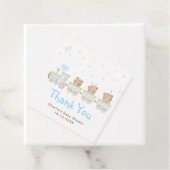 Beer Blue Train Baby shower Dank u Bedankjes Labels (In situ)