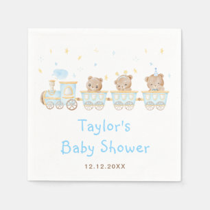 Beer Blue Trein Baby Shower Servet