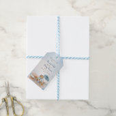 Beer | Blue Umbrella Barly Wait Boy Baby shower Cadeaulabel (Met Touw)