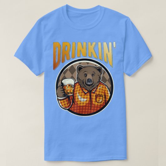 Beer Bod Grizzly Beer Drinkin' Beer Casual Funny B T-shirt (Design voorkant)