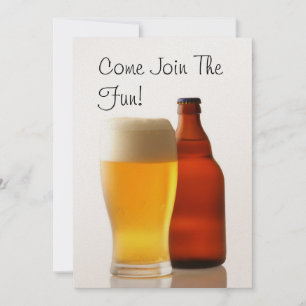 Beer Bottle Bachelor Party Invitation Kaart