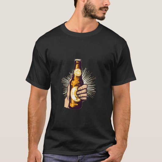 Beer Bottle Craft Ipa Beer Drinking Drinker T-shirt (Voorkant)
