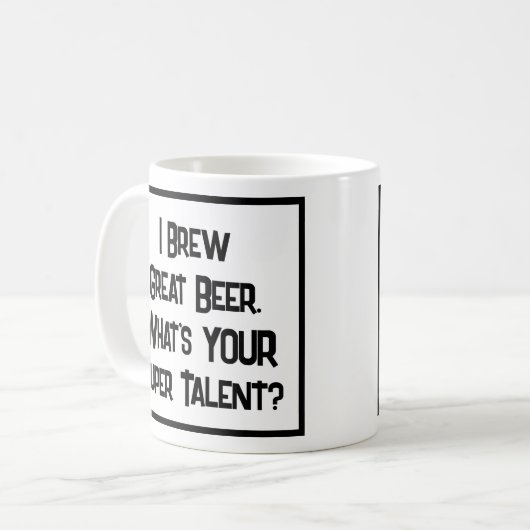Beer Brewer Super Talent. Café Mug (Devant gauche)