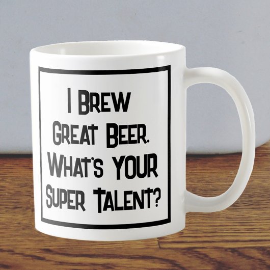 Beer Brewer Super Talent. Mug à café à deux tons