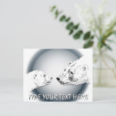 Beer Briefkaarten van poolBeren (Staand voorkant)