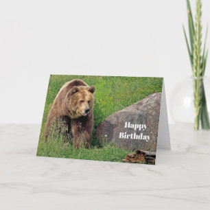 Beer Brown Grizzly Foto van Birthday Kaart