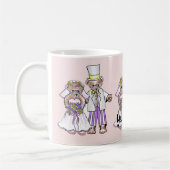 Beer bruid en bruidegom bruiloft mok (Links)