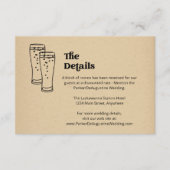 Beer Bruiloft Informatie Details Behuizing Kaart (Voorkant)