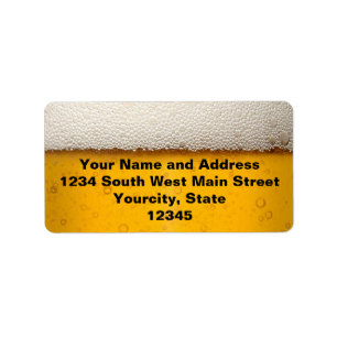 Beer Bubbles Close-up Etiket