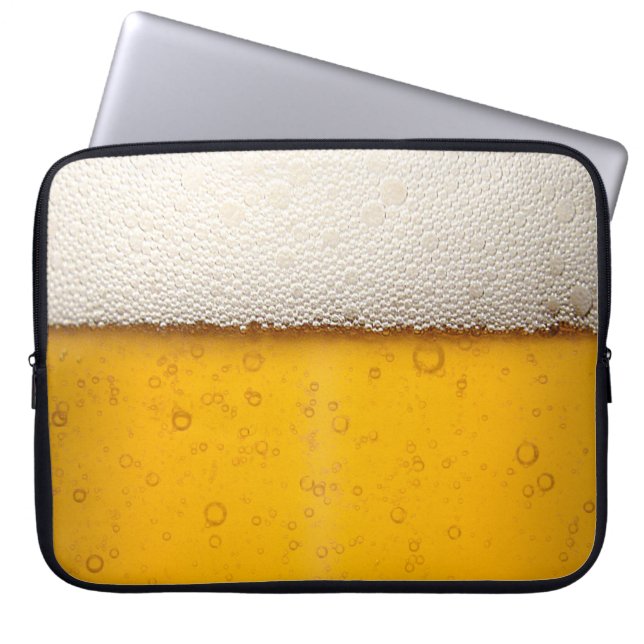 Beer Bubbles Close-up Laptop Sleeve (Voorkant)