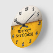 Beer Bubbles Close-up Ronde Klok (Hoek)