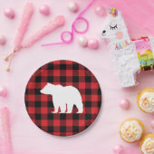 Beer Buffalo Check Pattern Holiday Papieren Bordje (Feest)