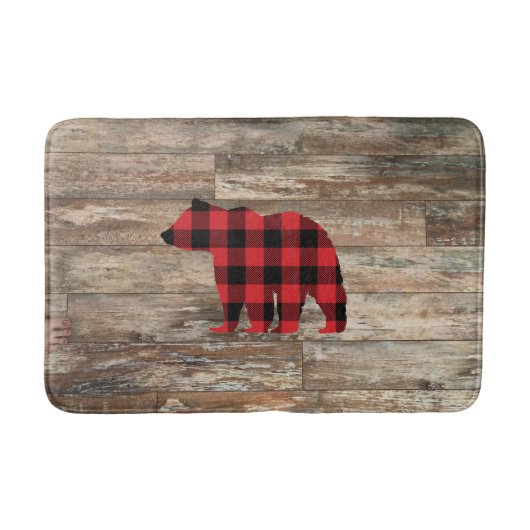 Beer Buffalo Controle Rustic Wood Bath Mat (Voorkant)