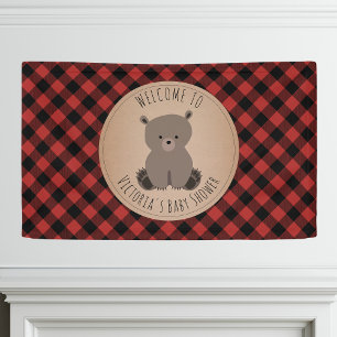 Beer Buffalo Geplakt Baby shower Welkom Spandoek