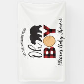 Beer Buffalo Plaid Baby shower Spandoek (Verticaal)