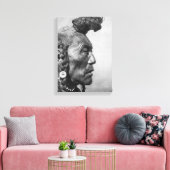 Beer Bull A Blackfoot Warrior Canvas Art Afdruk (Insitu (Woonkamer))